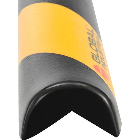 GLOBAL INDUSTRIAL 90-Degree Rounded Corner Bumper Guard, Type A, Black/Yellow, 39-3/8L 670669